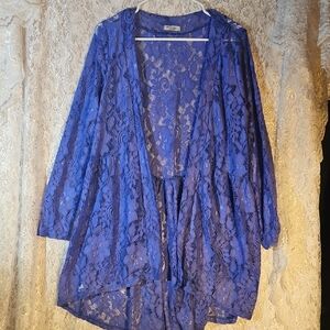 Blue Lace Women's Cardigan
